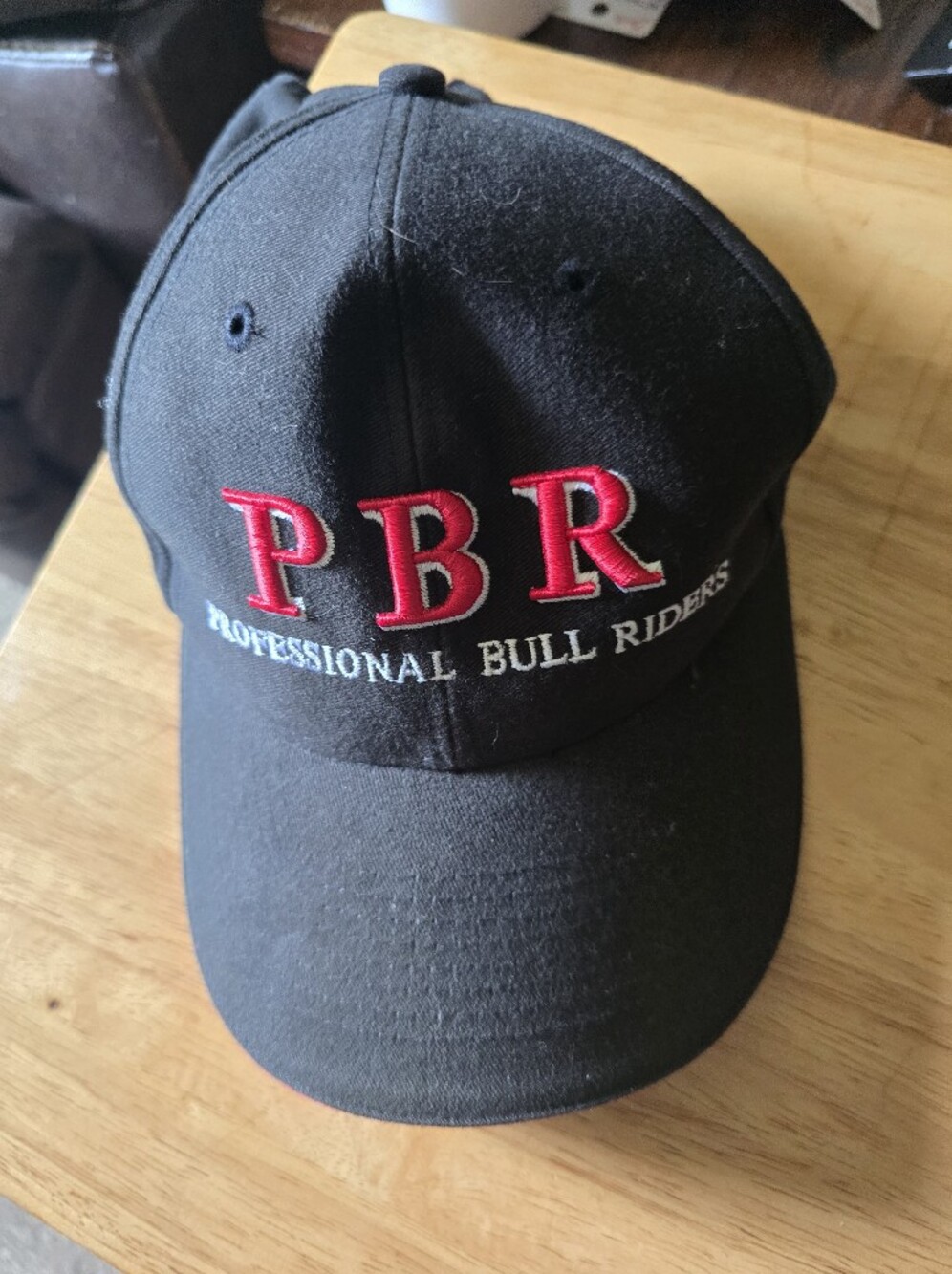 Black Cap with Red PBR Embroidery